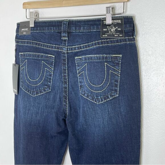 True Religion Jennie Curvy Mid Rise Super Skinny dark wash denim jeans - 31 - Picture 4 of 11